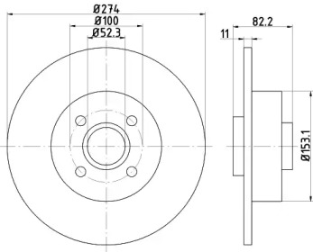 Тормозной диск HELLA 8DD 355 112-211