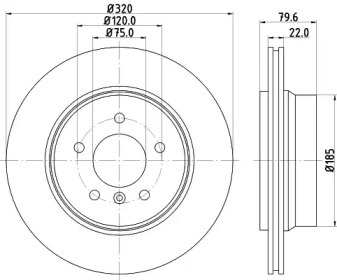 Тормозной диск HELLA 8DD 355 112-251