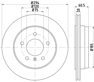 Тормозной диск HELLA 8DD 355 112-271