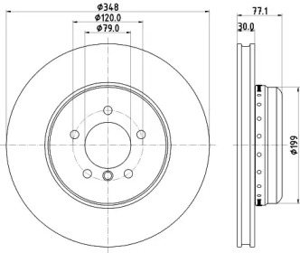 Тормозной диск HELLA 8DD 355 120-981