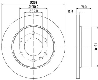 Тормозной диск HELLA 8DD 355 124-321