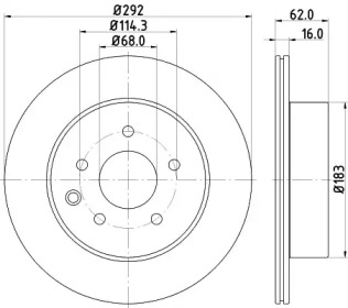 Тормозной диск HELLA 8DD 355 112-391