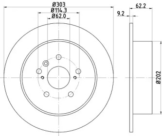 Тормозной диск HELLA 8DD 355 118-721