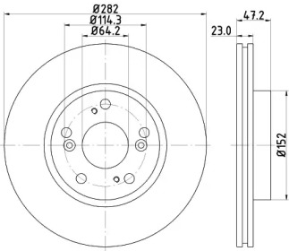 Тормозной диск HELLA 8DD 355 112-441