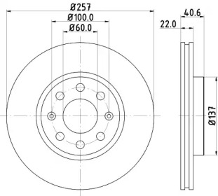 Тормозной диск HELLA 8DD 355 112-581