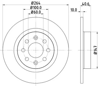 Тормозной диск HELLA 8DD 355 112-611