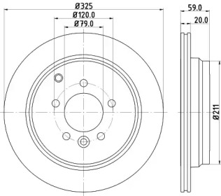 Тормозной диск HELLA 8DD 355 118-771