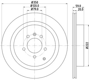 Тормозной диск HELLA 8DD 355 112-851