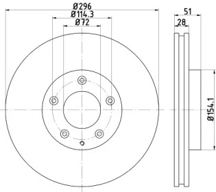 Тормозной диск HELLA 8DD 355 112-891