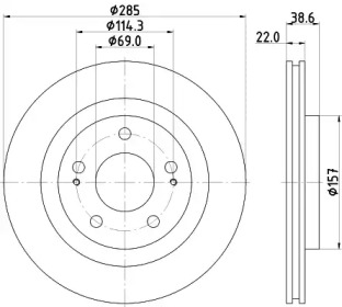 Тормозной диск HELLA 8DD 355 112-931