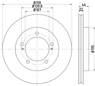 Тормозной диск HELLA 8DD 355 112-991