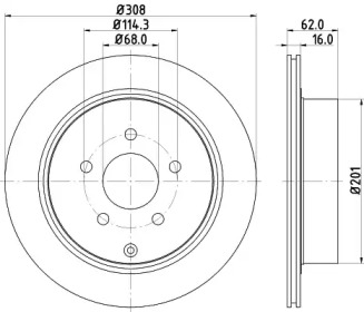 Тормозной диск HELLA 8DD 355 118-811