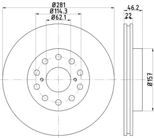 Тормозной диск HELLA 8DD 355 113-071