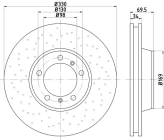 Тормозной диск HELLA 8DD 355 128-571