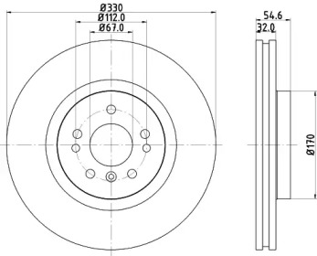 Тормозной диск HELLA 8DD 355 113-161