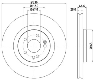 Тормозной диск HELLA 8DD 355 118-821