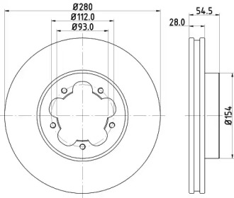 Тормозной диск HELLA 8DD 355 113-251