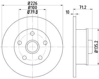 Тормозной диск HELLA 8DD 355 122-852