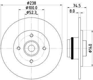 Тормозной диск HELLA 8DD 355 113-431