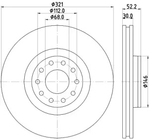 Тормозной диск HELLA 8DD 355 128-661