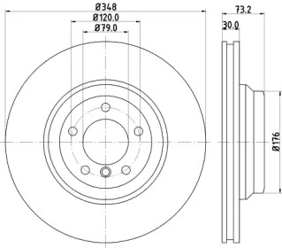 Тормозной диск HELLA 8DD 355 121-391