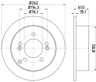 Тормозной диск HELLA 8DD 355 113-641