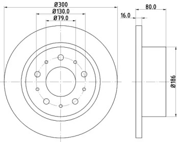 Тормозной диск HELLA 8DD 355 113-731