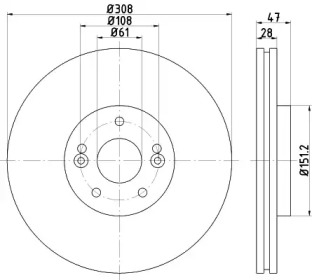 Тормозной диск HELLA 8DD 355 113-741