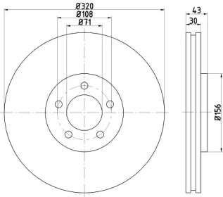 Тормозной диск HELLA 8DD 355 113-781