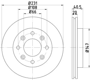 Тормозной диск HELLA 8DD 355 113-801