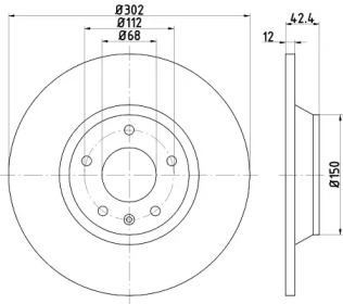 Тормозной диск HELLA 8DD 355 117-841