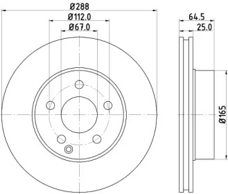 Тормозной диск HELLA 8DD 355 113-861