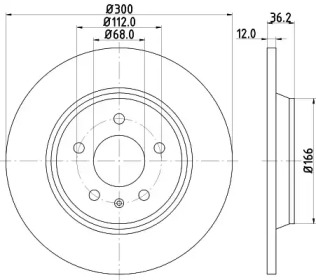 Тормозной диск HELLA 8DD 355 122-011