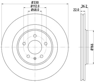 Тормозной диск HELLA 8DD 355 113-961