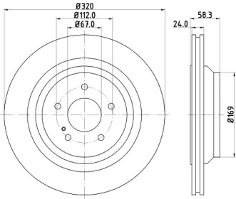 Тормозной диск HELLA 8DD 355 113-991