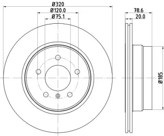 Тормозной диск HELLA 8DD 355 122-071