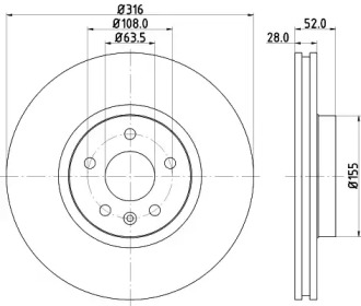 Тормозной диск HELLA 8DD 355 118-892