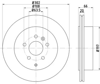 Тормозной диск HELLA 8DD 355 124-261