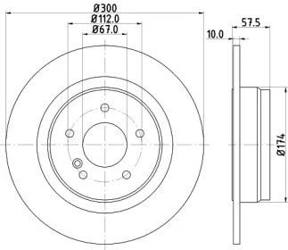 Тормозной диск HELLA 8DD 355 114-211