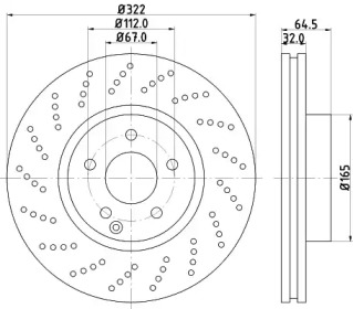 Тормозной диск HELLA 8DD 355 114-231