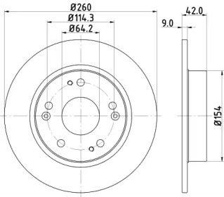 Тормозной диск HELLA 8DD 355 114-321