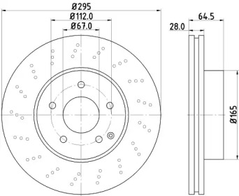 Тормозной диск HELLA 8DD 355 128-801