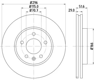 Тормозной диск HELLA 8DD 355 128-811