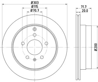 Тормозной диск HELLA 8DD 355 114-411