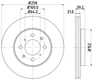 Тормозной диск HELLA 8DD 355 114-451