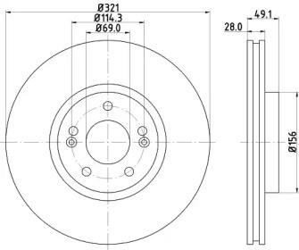 Тормозной диск HELLA 8DD 355 118-161