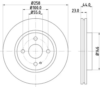 Тормозной диск HELLA 8DD 355 114-541