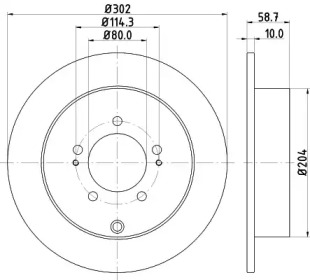 Тормозной диск HELLA 8DD 355 119-061