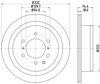 Тормозной диск HELLA 8DD 355 119-091