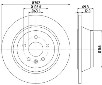 Тормозной диск HELLA 8DD 355 114-711